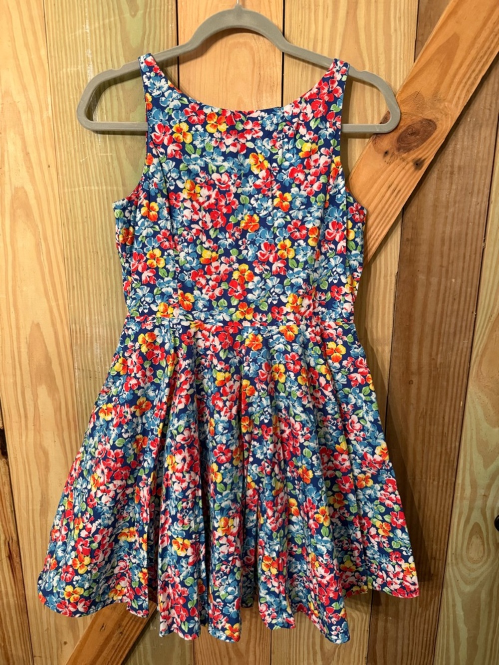 Polo by Ralph Lauren Navy Floral Fit & Flare Dress